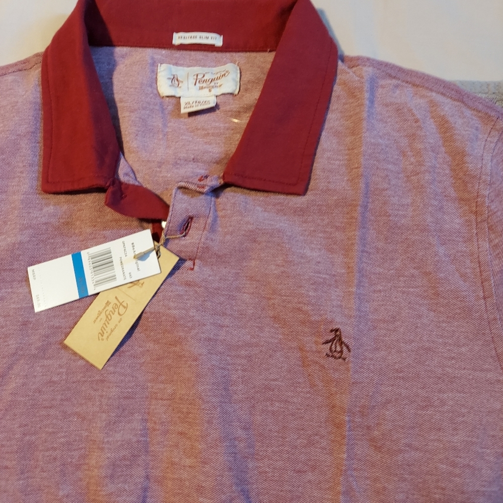 NWT Men's XL Original Penguin Red Polo Shirt
